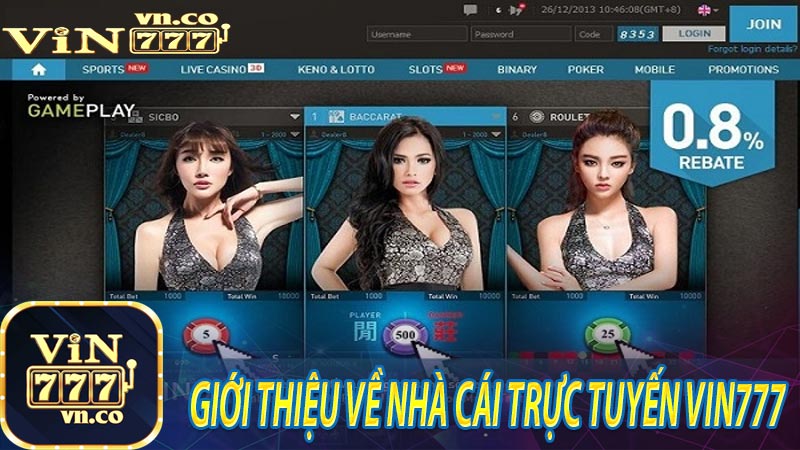 Giới thiệu về nhà cái trực tuyến vin777