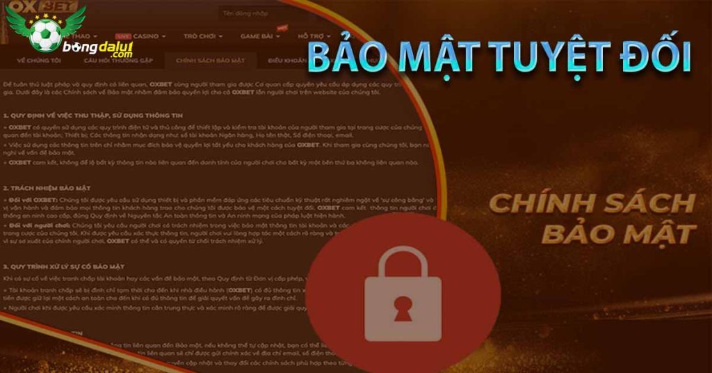 Chính sách bảo mật Oxbet