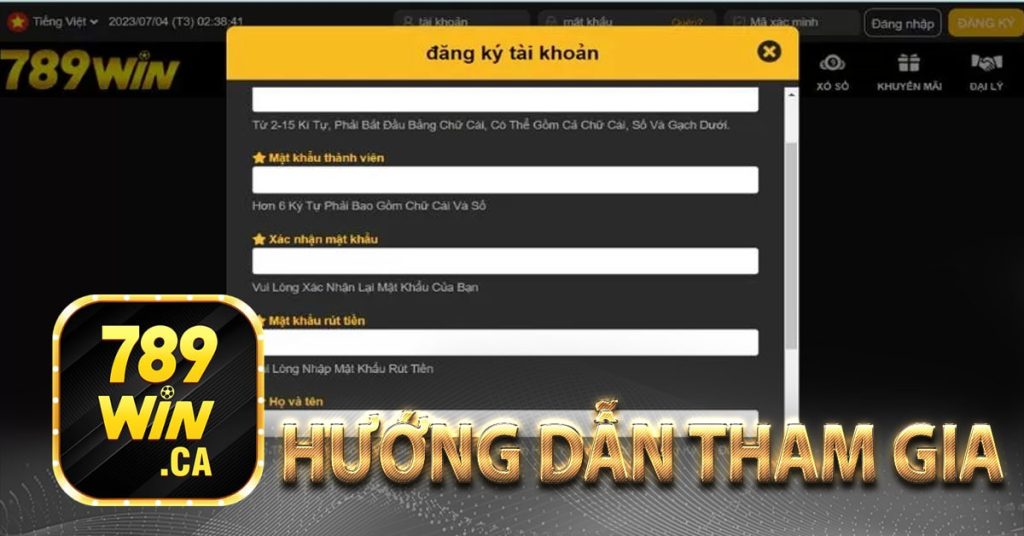 Hướng dẫn tham gia nhà cái 789win