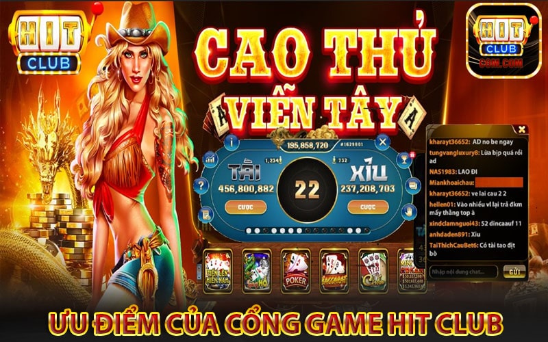 Những ưu điểm của cổng game hit club 