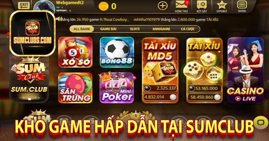 Kho game hấp dẫn tại Sumclub