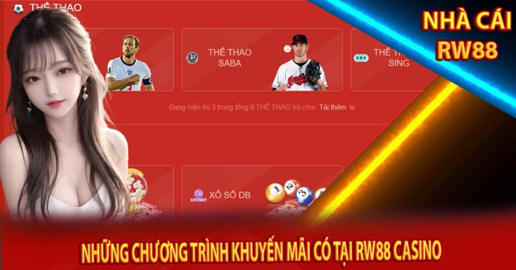 Những chương trình khuyến mãi có tại Rw88 casino