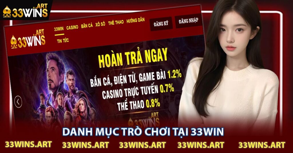 Danh mục trò chơi tại 33WIN